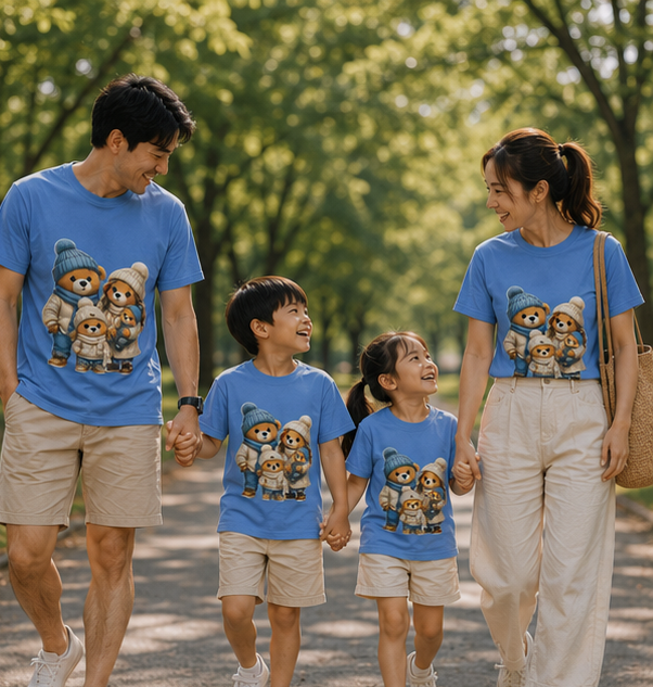 Bear Family Winter Tee — Cute Cozy Holiday Family unisex t Shirt