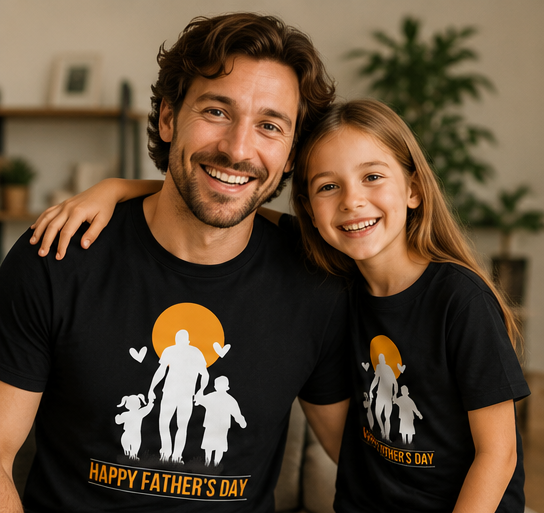 Father and Son Sunset T-Shirt — Happy Father’s Day Graphic Tee