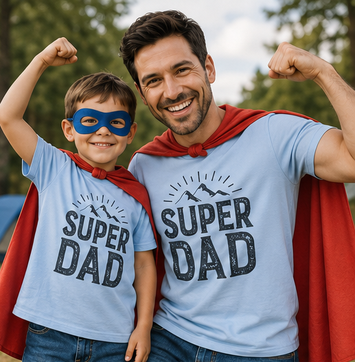 Super Dad T-Shirt — Vintage Mountain Father's Day Tee