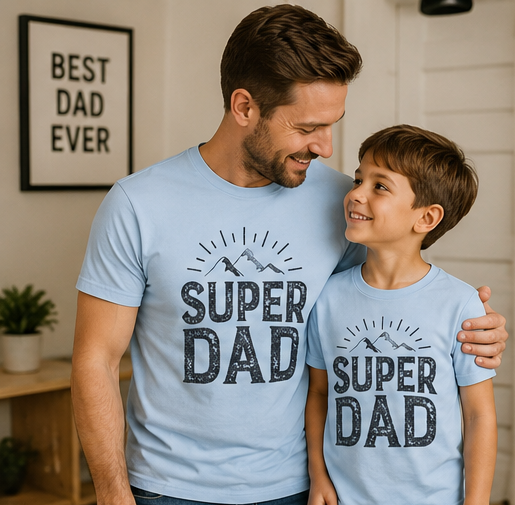 Super Dad T-Shirt — Vintage Mountain Father's Day Tee