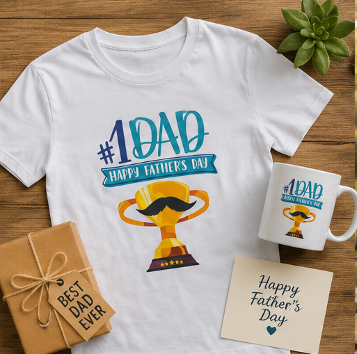 #1 Dad Coffee Mug – Funny Father’s Day Ceramic Mug (11oz)