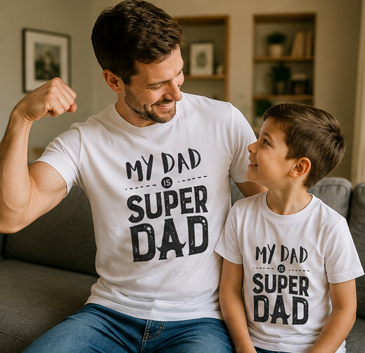 Youth Tee - "My Dad is Super Dad" Kids Fathers Day T-Shirt