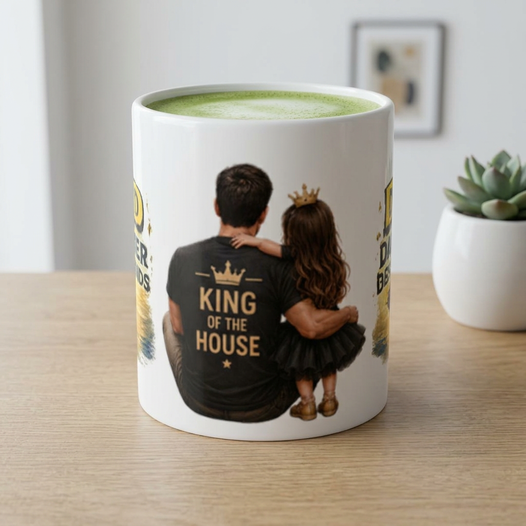 King of the House Mug — Father & Daughter Ceramic Coffee Cup (11oz/15oz)