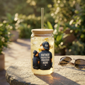 Super Dad 16oz Sipper Glass with Straw — Father's Day Gift