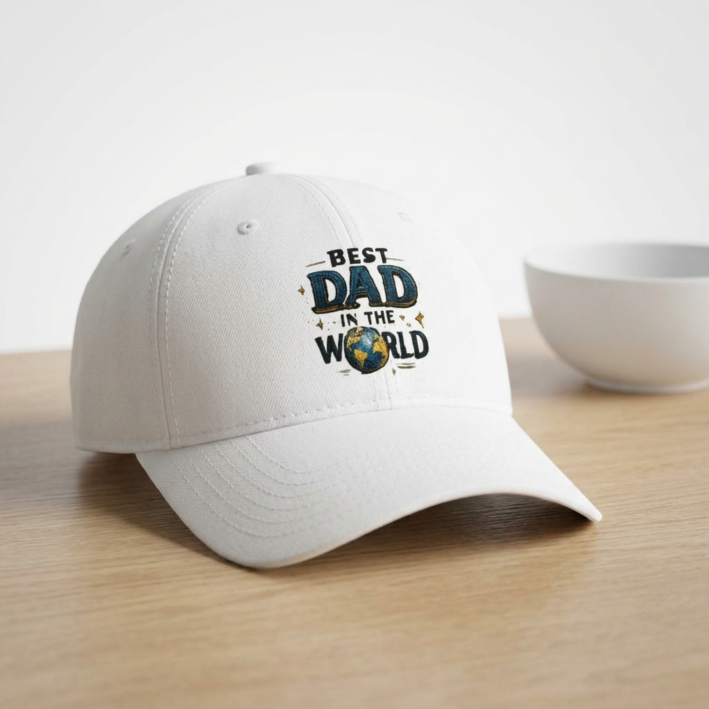 Best Dad in the World Baseball Cap — Father's Day Dad Gift Hat