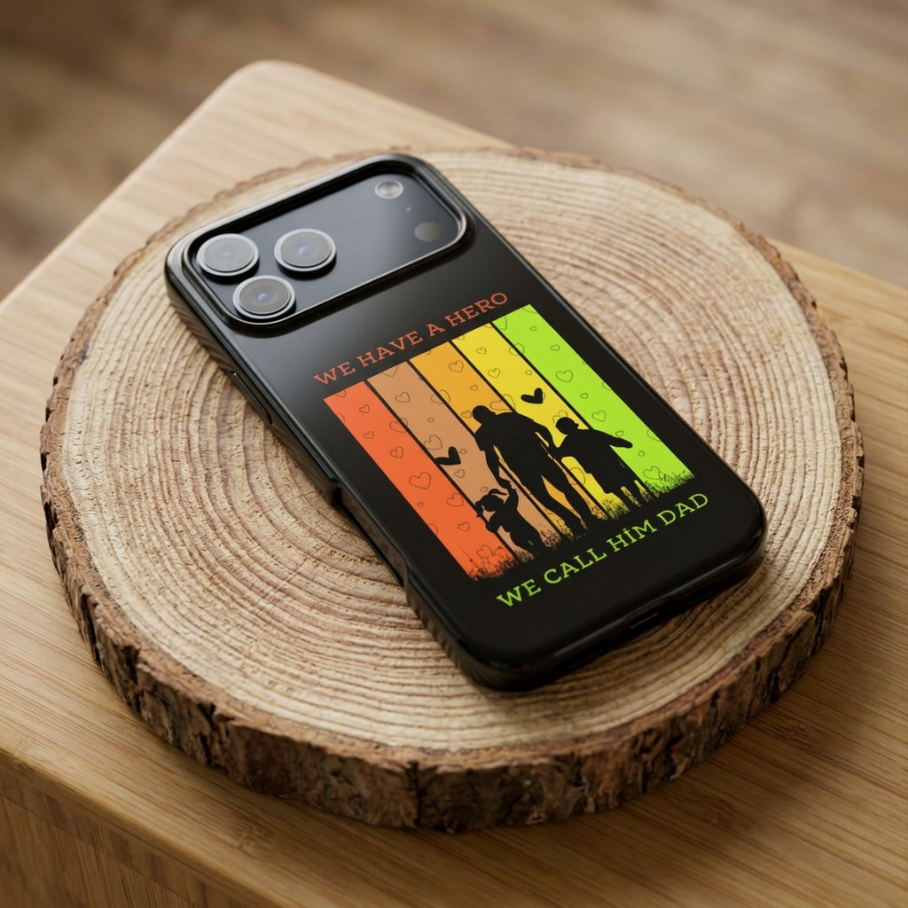 Hero Dad Phone Case - "We Have A Hero We Call Him Dad" Protective Tough Case