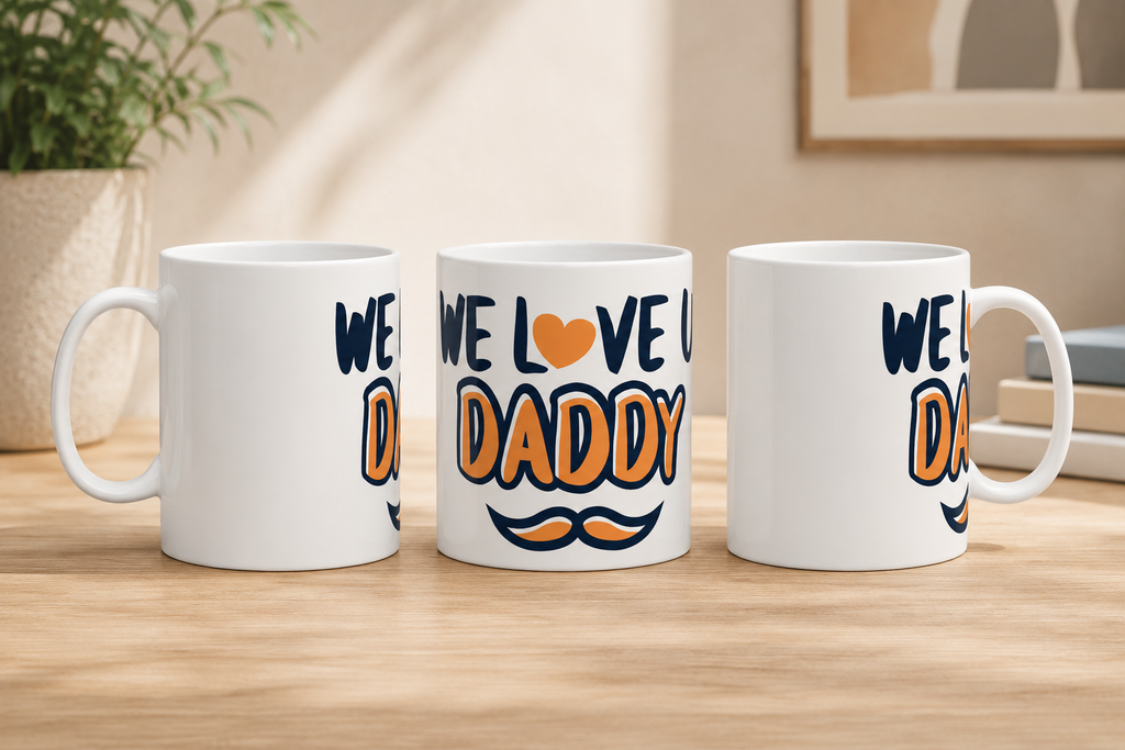 We Love You Daddy Ceramic Mug — Father’s Day Gift Coffee Tea Cup (11oz)