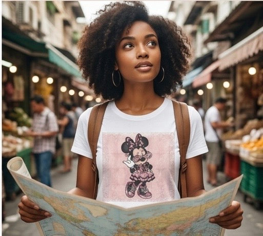 Minnie Mouse Pink Vintage Graphic T-Shirt