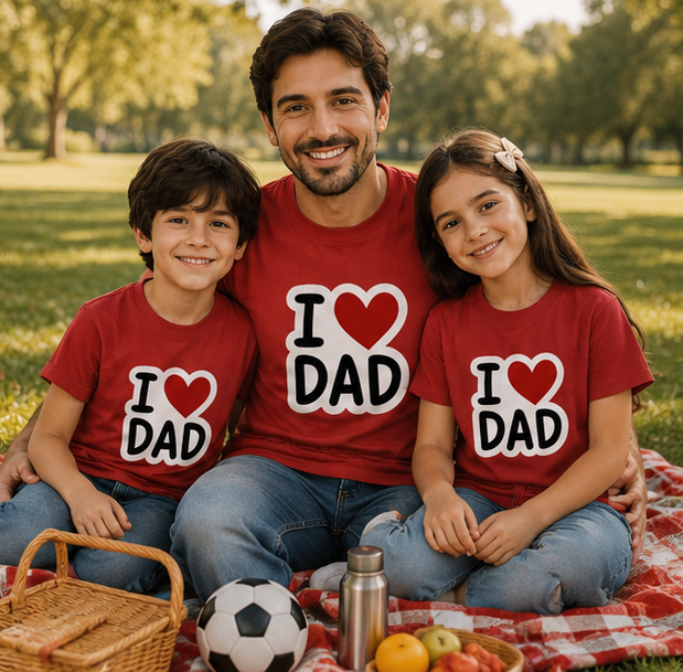 I Love Dad Kids T‑Shirt — Cute Father’s Day Tee for Kids