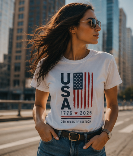USA 1776–2026 250 Years of Freedom Unisex T-Shirt