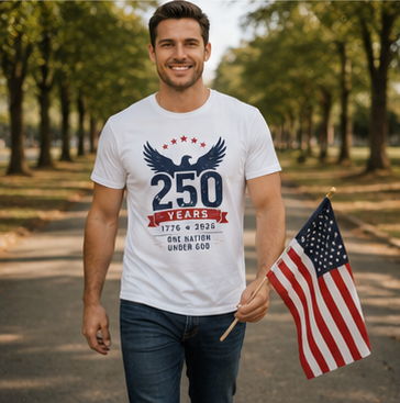 250 Years Eagle Unisex T-Shirt — 1776–2026 Patriotic "One Nation Under God" Tee