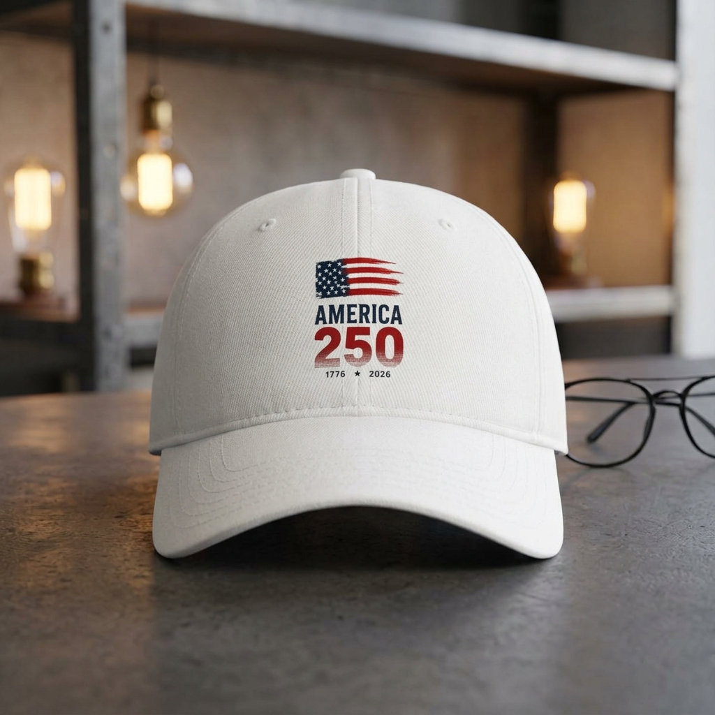 America 250 Low Profile Baseball Cap – Patriotic 1776–2026 Anniversary Hat