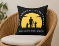 Papa Dad Pillow – "Dad, Friend, Everything" Silhouette Throw Pillow (We Love You, Papa)
