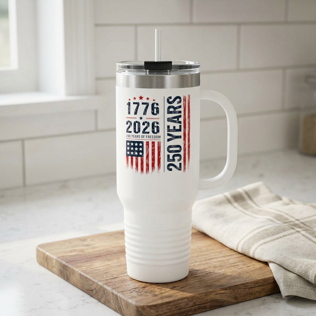 250 Years USA Anniversary 40oz Insulated Travel Mug