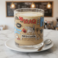 Iraq Illustrated Glass Mug — 10oz Cultural Travel Souvenir