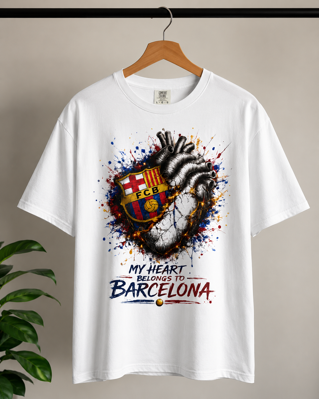 My Heart Belongs to Barcelona – Sketch Heart Graphic Tee