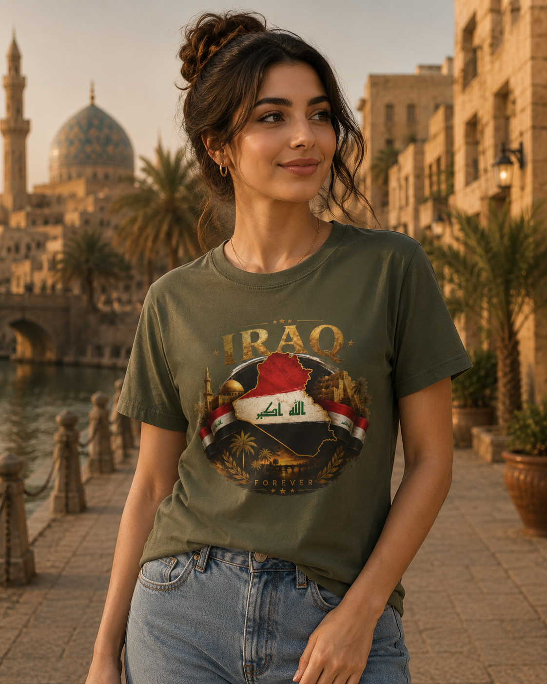 Iraq Flag Shirt, Iraqi Heritage T-Shirt, Iraq Forever Tee, Iraqi Pride Gift, Iraq Map Shirt, Patriotic Iraq Graphic Tee
