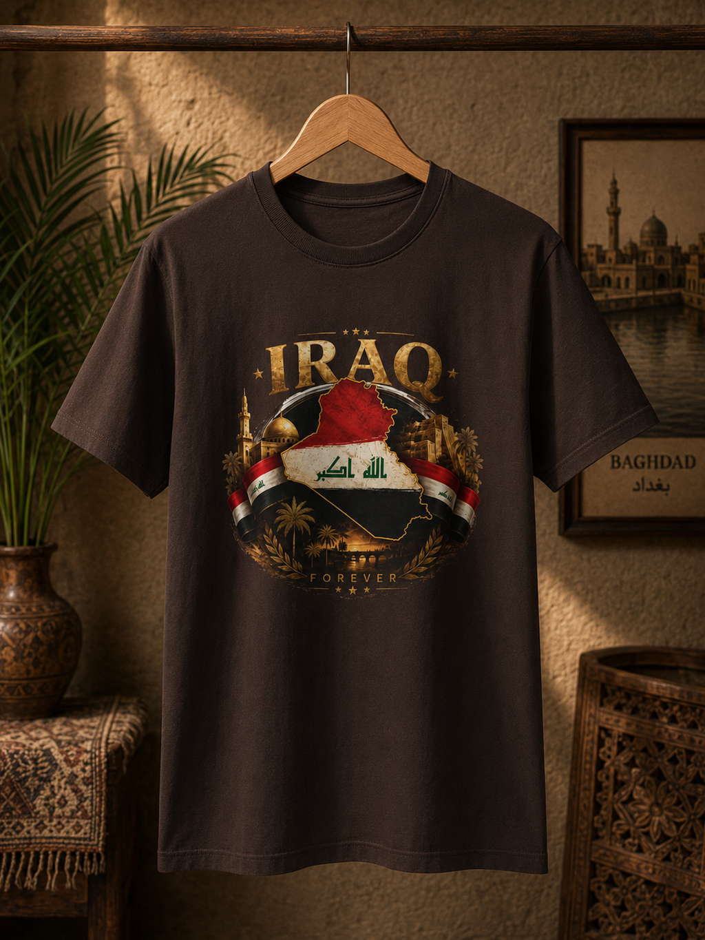 Iraq Flag Shirt, Iraqi Heritage T-Shirt, Iraq Forever Tee, Iraqi Pride Gift, Iraq Map Shirt, Patriotic Iraq Graphic Tee