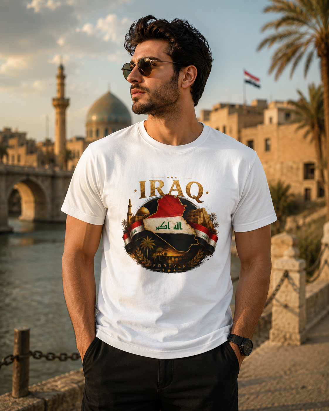Iraq Flag Shirt, Iraqi Heritage T-Shirt, Iraq Forever Tee, Iraqi Pride Gift, Iraq Map Shirt, Patriotic Iraq Graphic Tee
