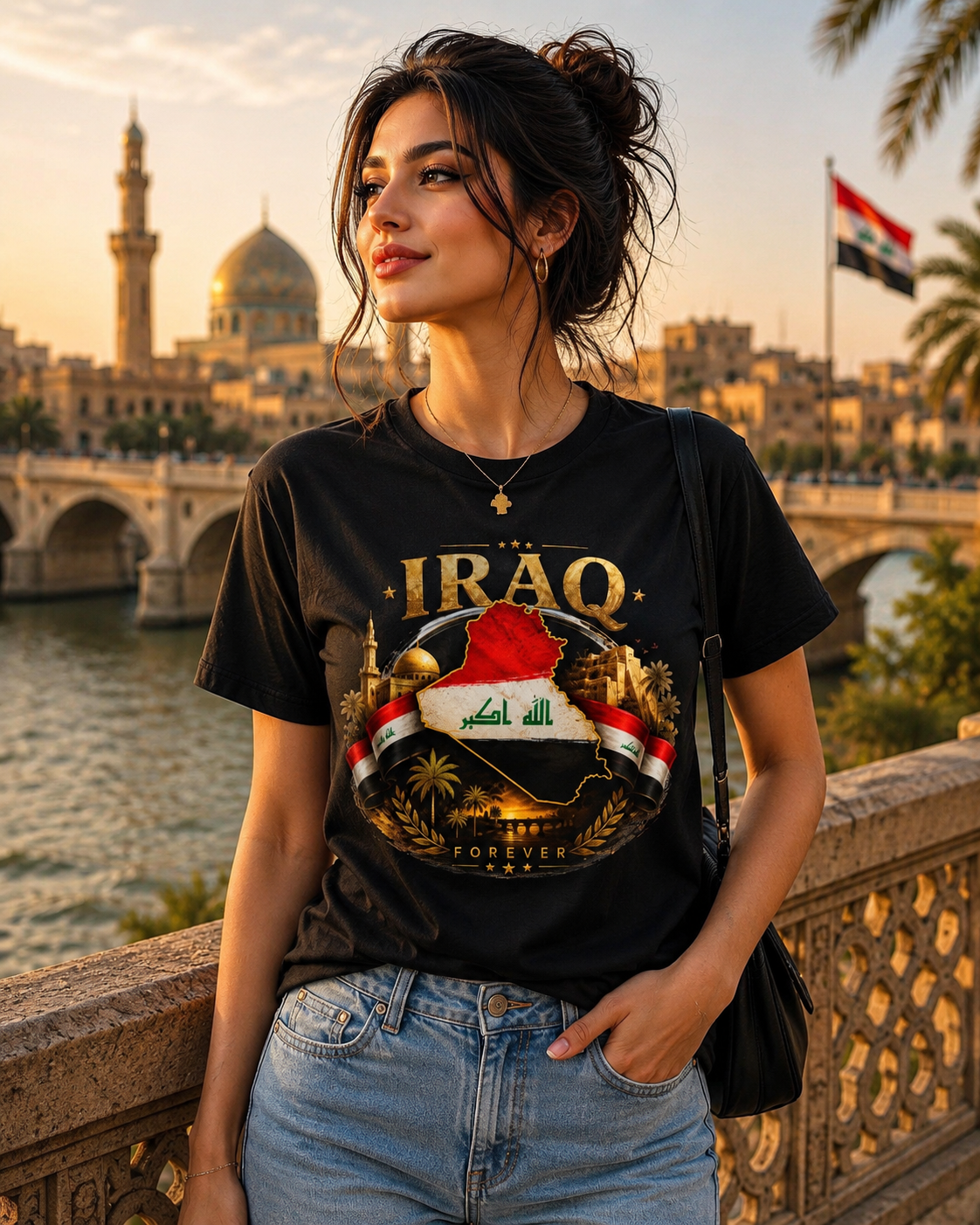 Iraq Flag Shirt, Iraqi Heritage T-Shirt, Iraq Forever Tee, Iraqi Pride Gift, Iraq Map Shirt, Patriotic Iraq Graphic Tee