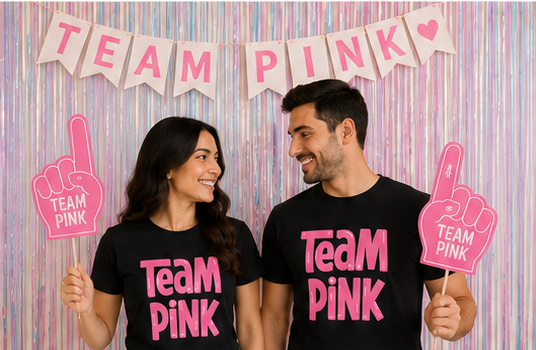 Team Pink T-Shirt — Retro Bold Graphic Tee baby gender girl