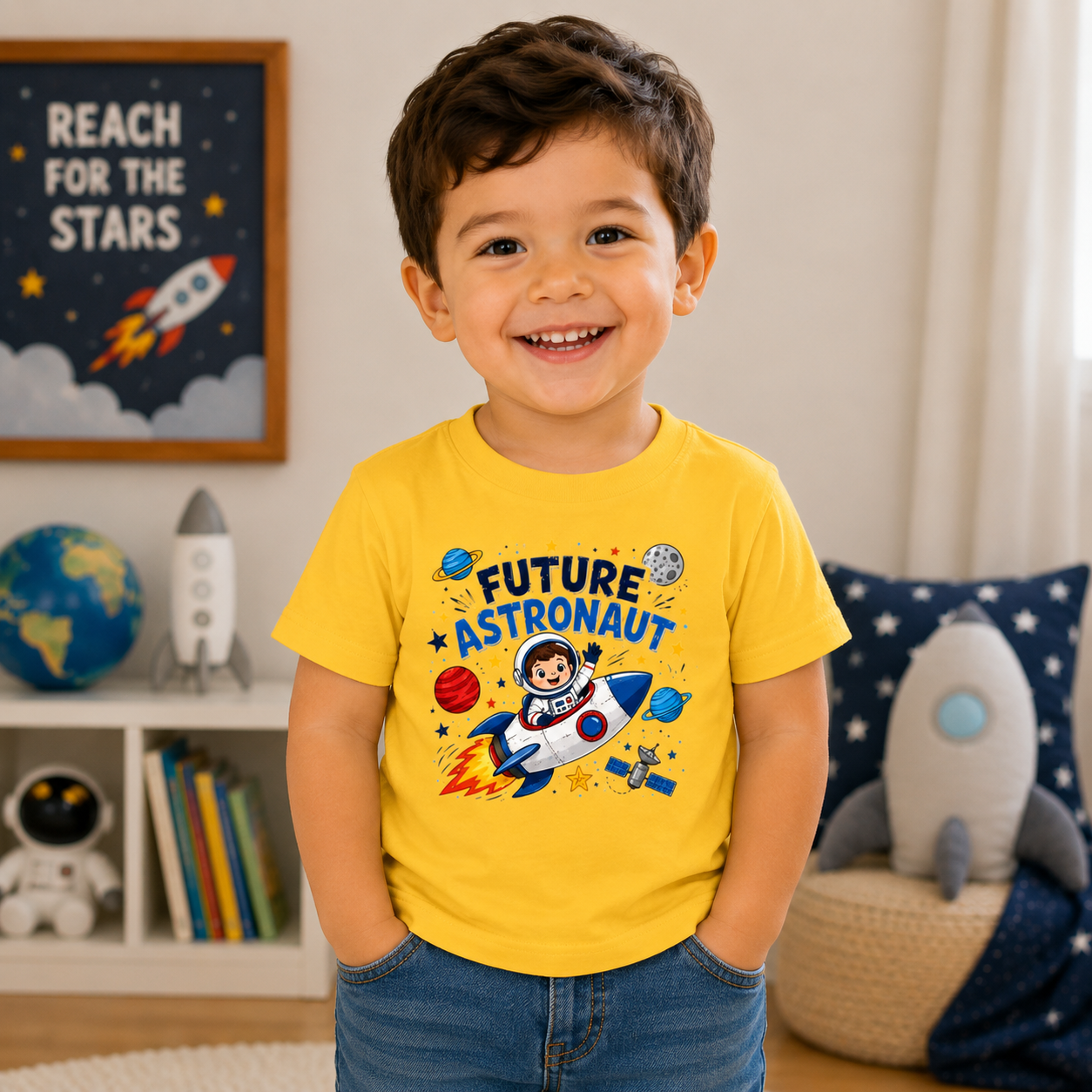 Future Astronaut Toddler Tee - Kids Space Rocket Shirt