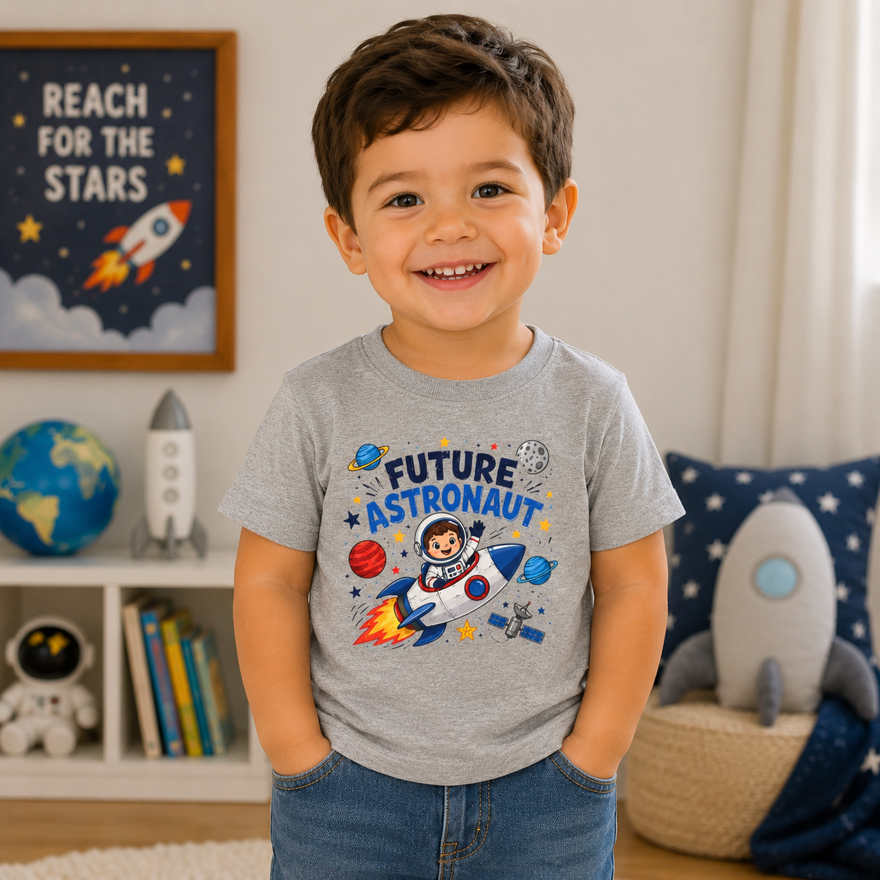 Future Astronaut Toddler Tee - Kids Space Rocket Shirt