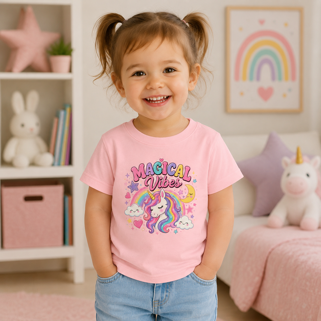 Magical Vibes Unicorn Toddler Tee