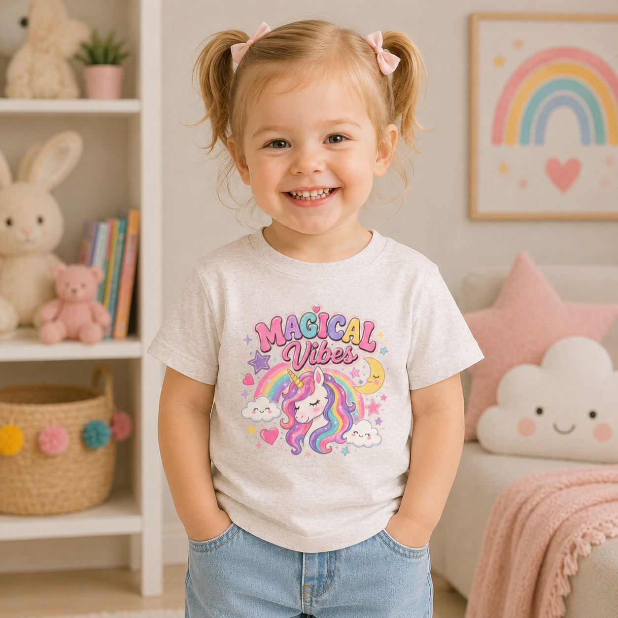Magical Vibes Unicorn Toddler Tee
