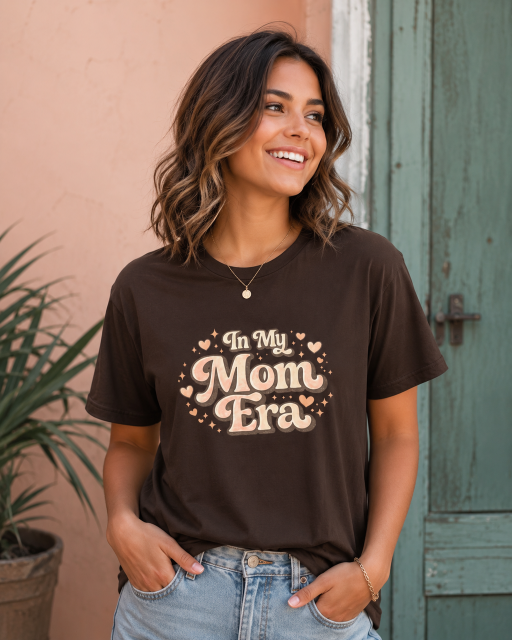 Mom Era T‑Shirt — "In My Mom Era" Vintage Heart Graphic