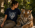 Leopard Face T-Shirt — Realistic Blue-Eyed Big Cat Graphic Tee