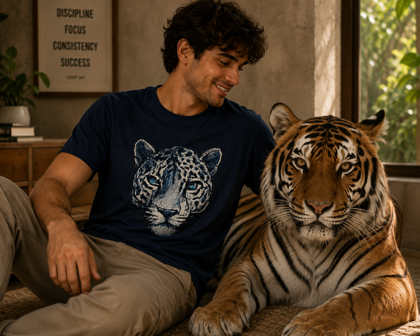 Leopard Face T-Shirt — Realistic Blue-Eyed Big Cat Graphic Tee