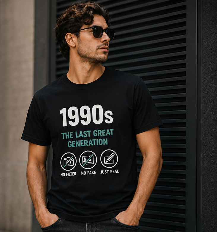 1990s T-Shirt — “The Last Great Generation” Retro Nostalgia Tee