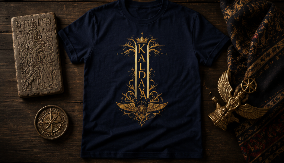 Kailani Vertical Gold Crown T-Shirt — Personalized Tropical Name Tee