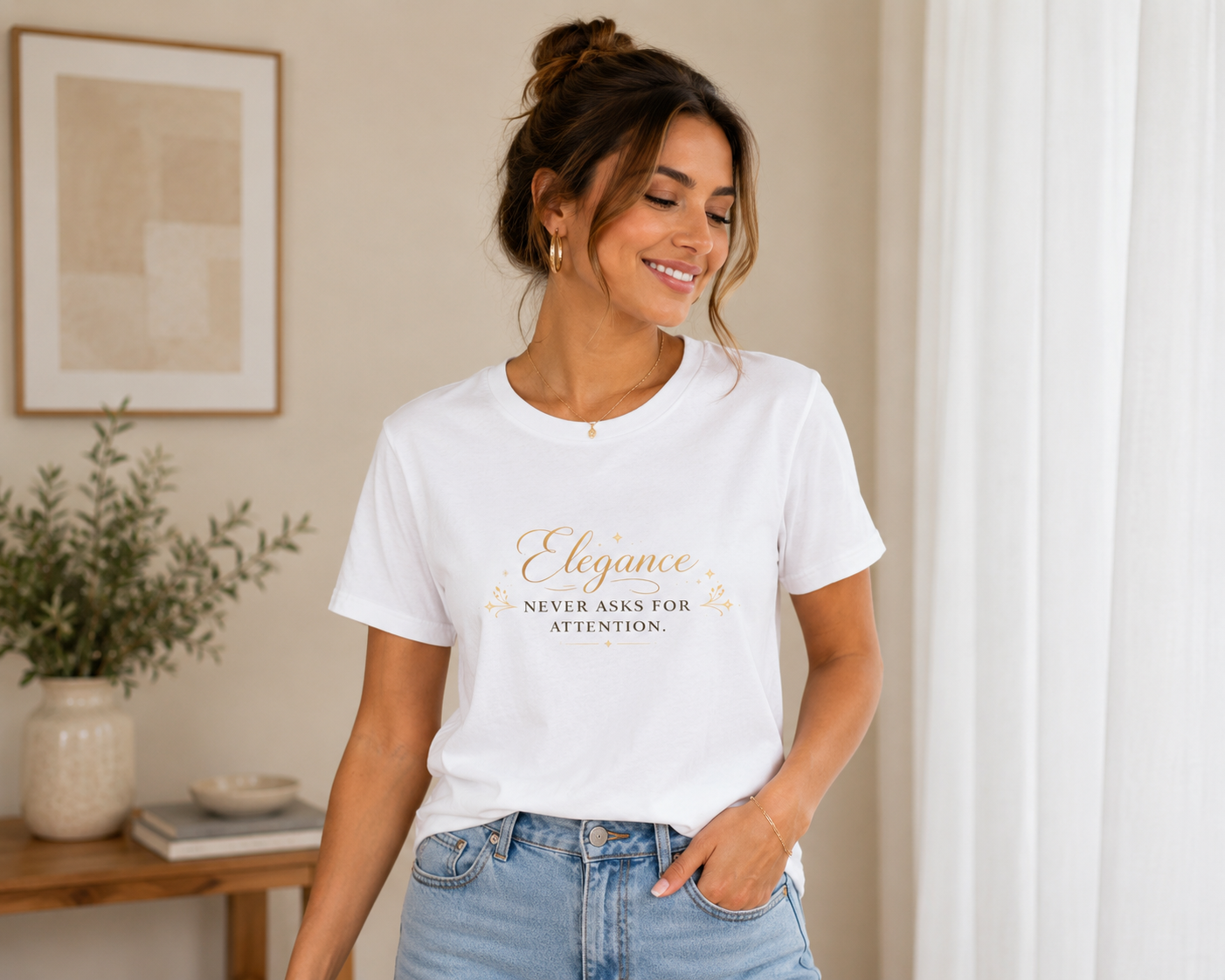 Elegance Never Asks For Attention T‑Shirt