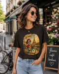 Paris Retro Bicycle T-Shirt — Vintage Eiffel Tower Travel Tee