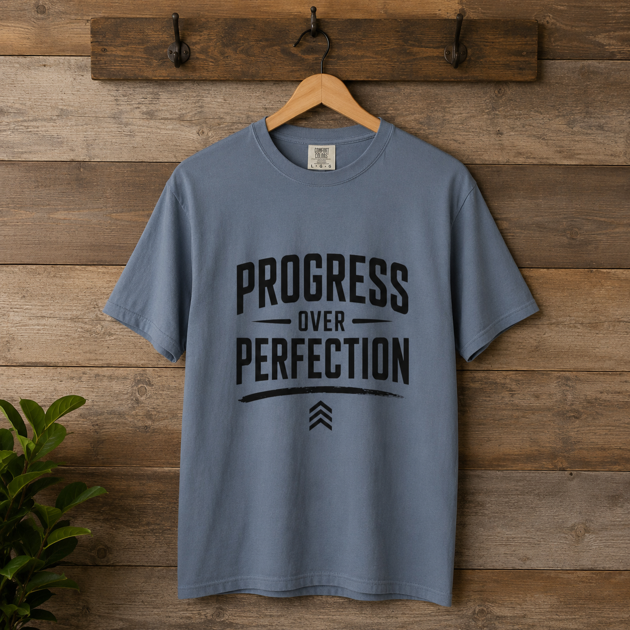 Progress Over Perfection T-Shirt — Motivational Gym & Self-Improvement Tee