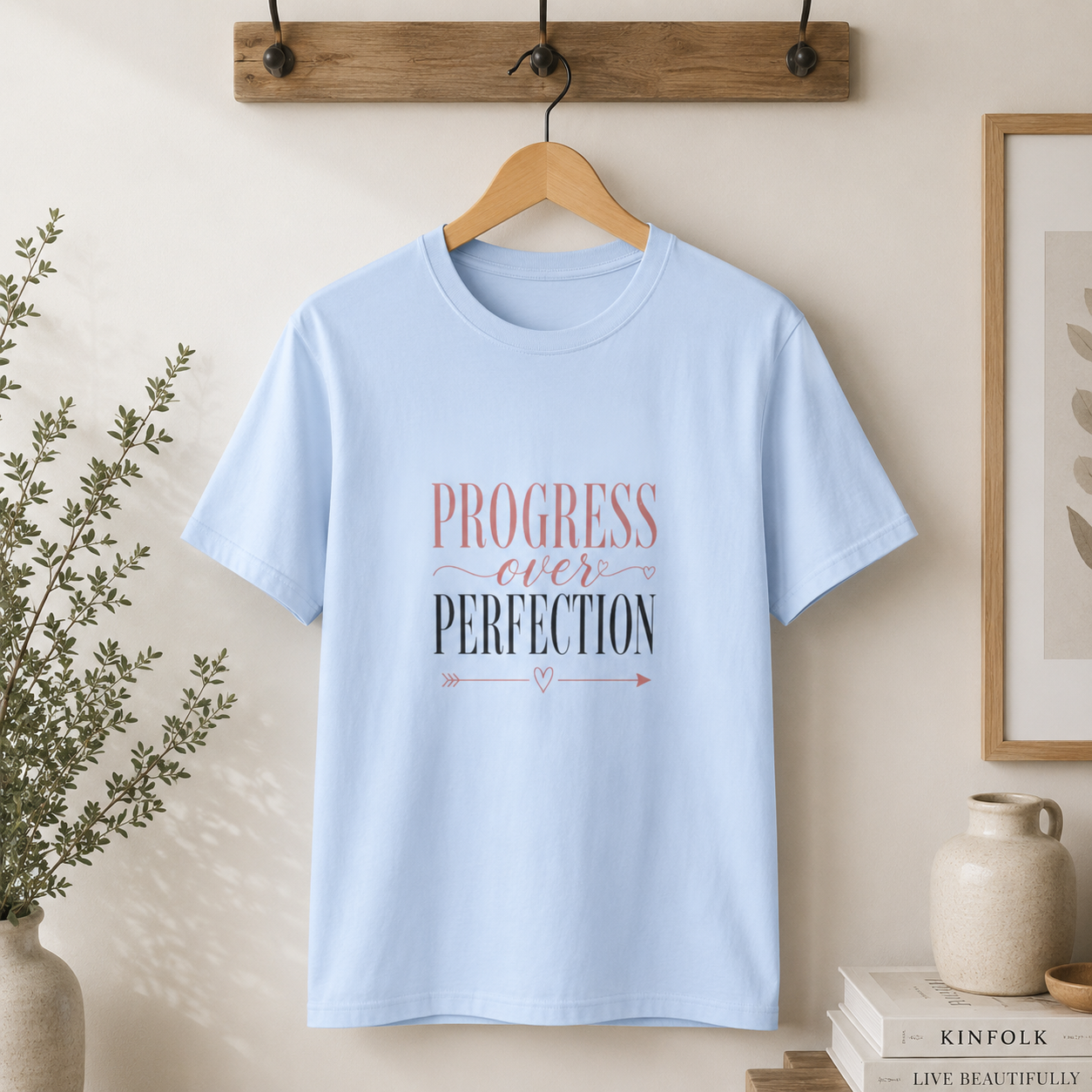 Progress Over Perfection T-Shirt — Inspirational Self-Love Tee