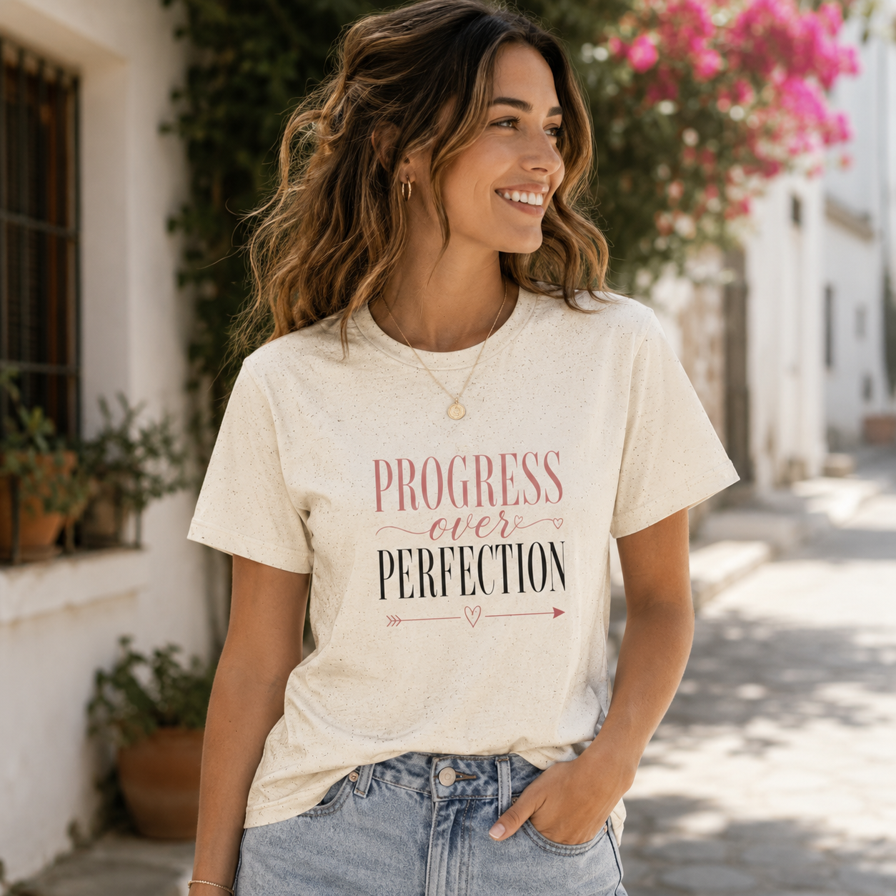 Progress Over Perfection T-Shirt — Inspirational Self-Love Tee