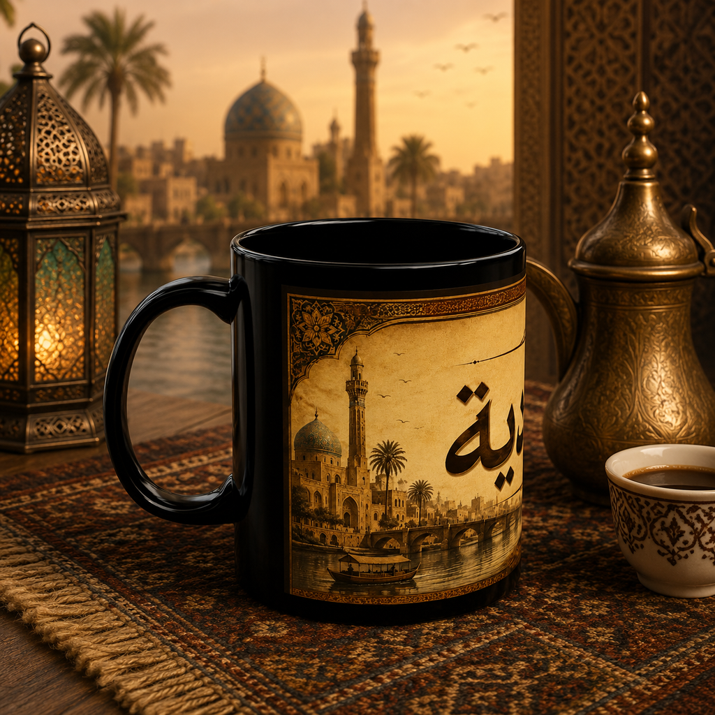 Baghdadi Coffee Mug — Arabic Vintage Baghdad Tea Scene (11oz/15oz)