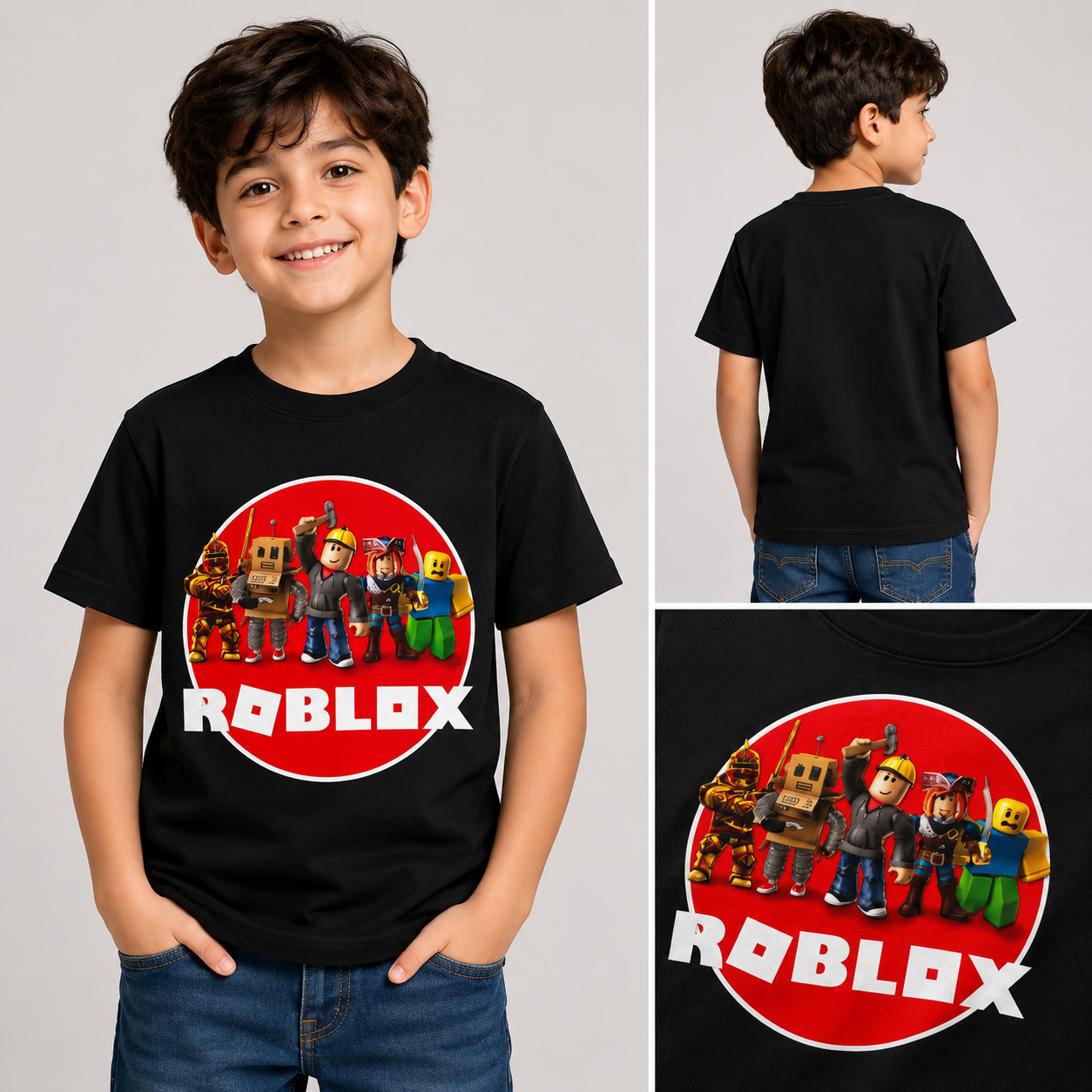 Kids Roblox Logo T‑Shirt — Gamer Graphic Tee for Boys & Girls