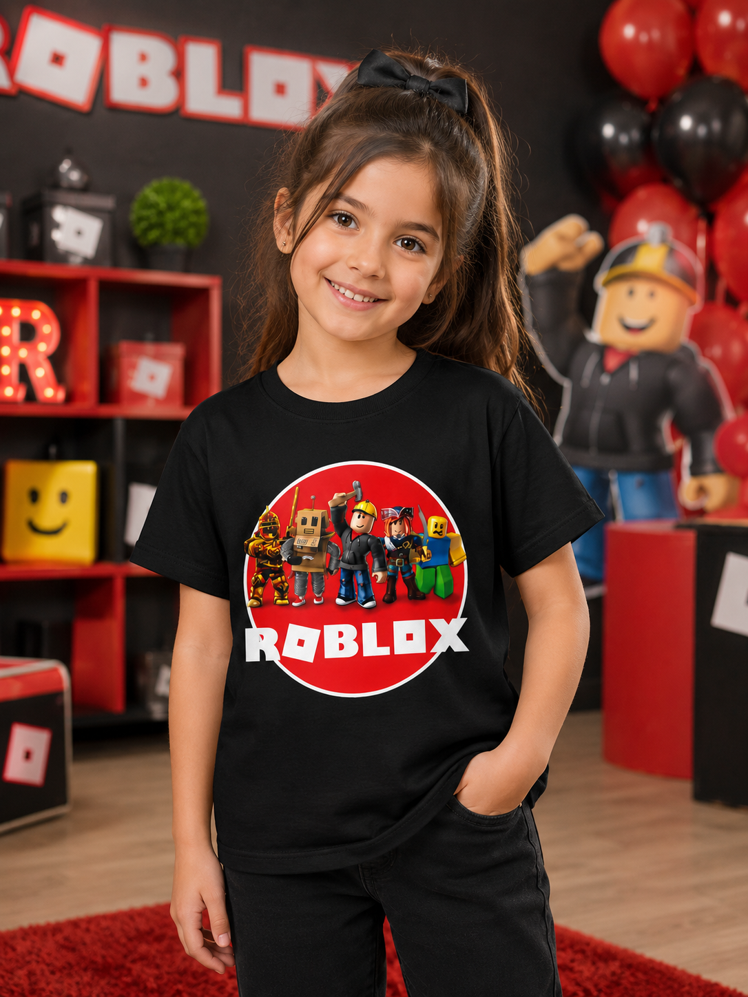 Kids Roblox Logo T‑Shirt — Gamer Graphic Tee for Boys & Girls