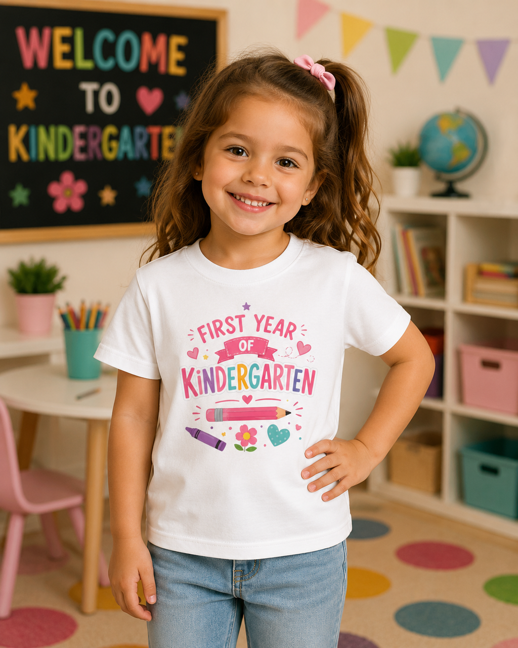 First Year of Kindergarten Toddler Tee — Cute Back-to-School Shirt