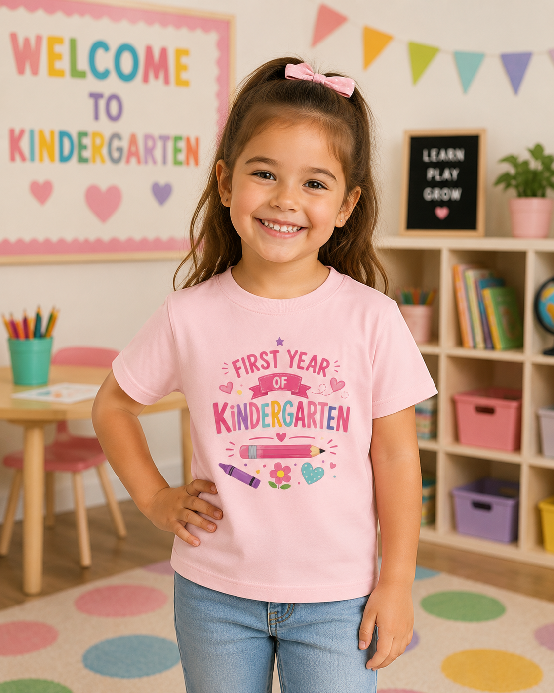 First Year of Kindergarten Toddler Tee — Cute Back-to-School Shirt