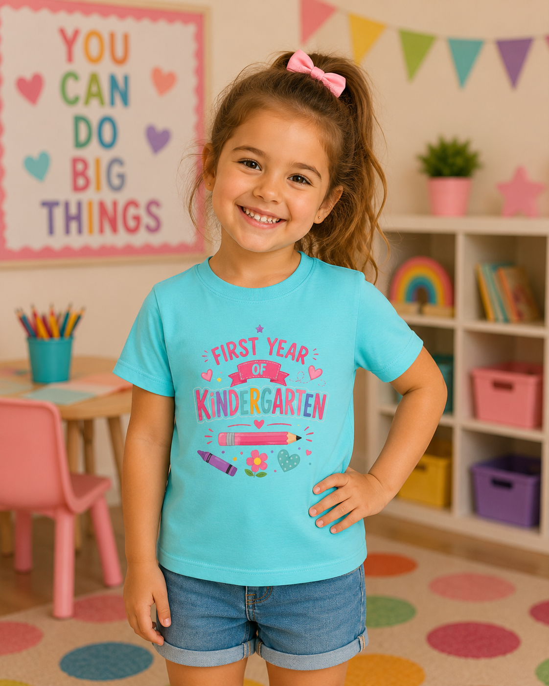 First Year of Kindergarten Youth Tee — Cute Back-to-School Kids Shirt