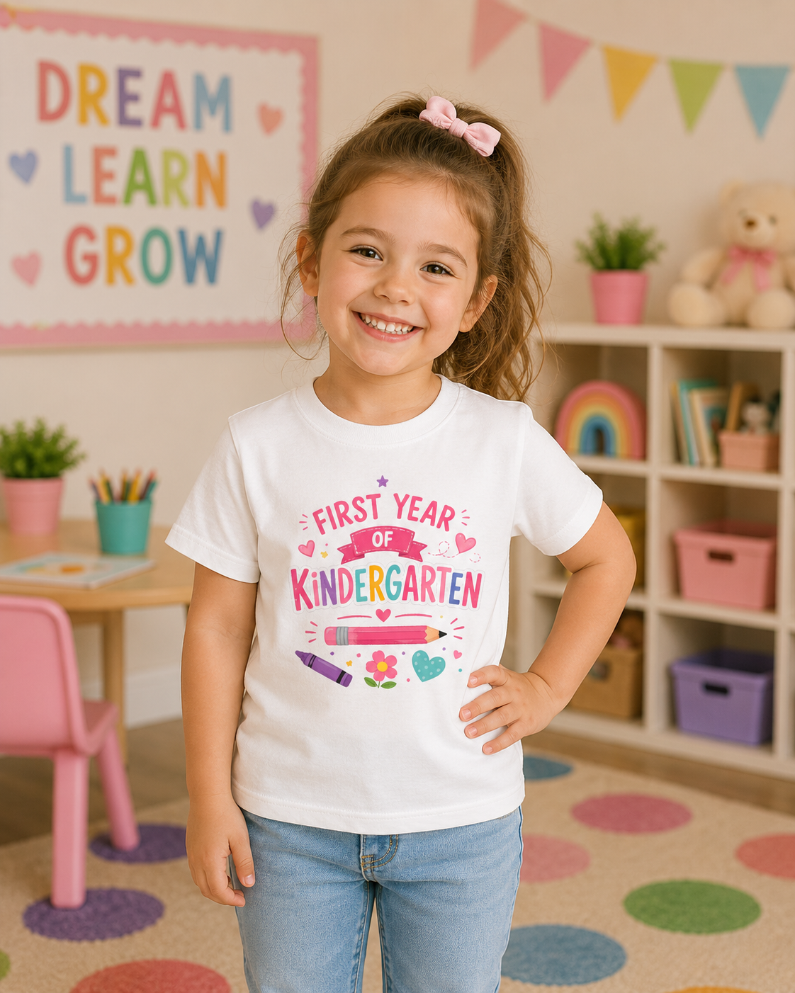 First Year of Kindergarten Youth Tee — Cute Back-to-School Kids Shirt