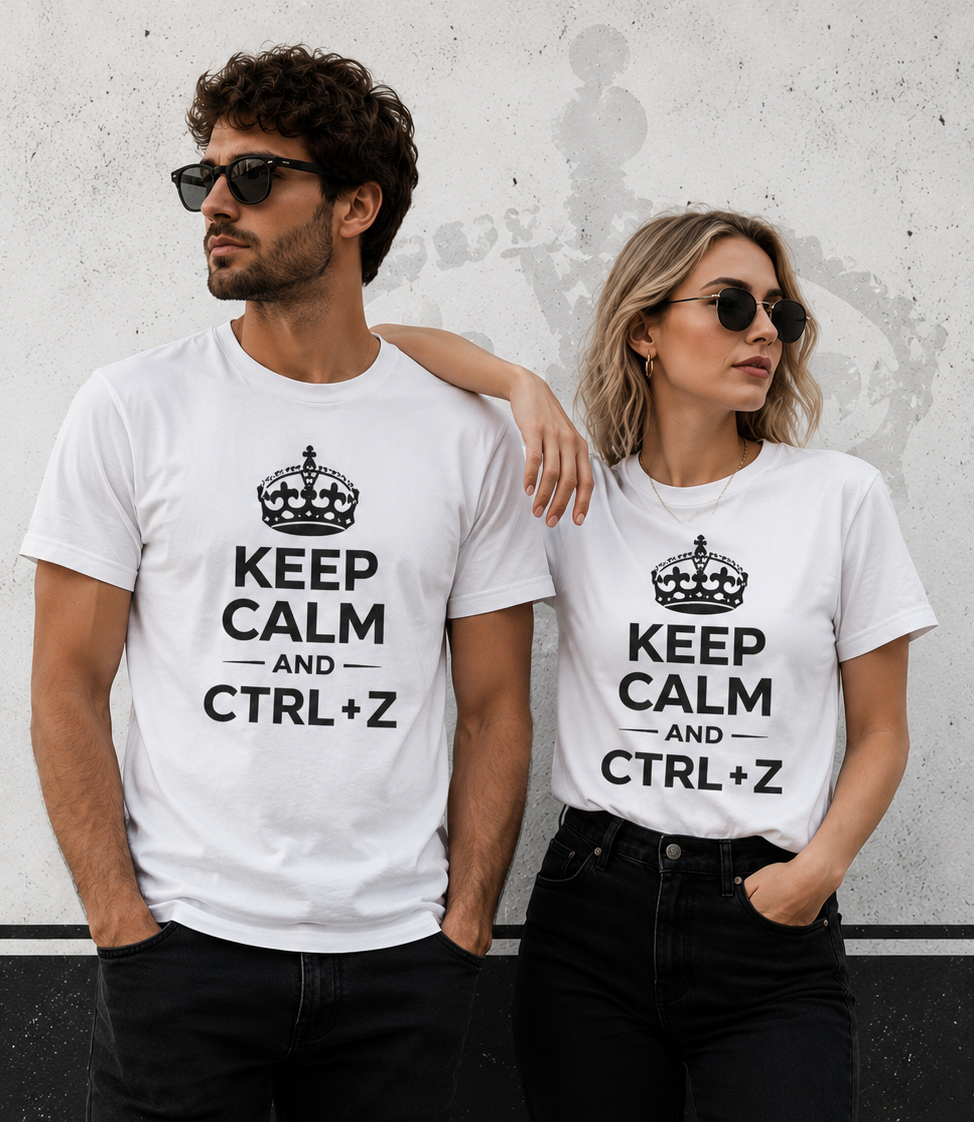 T-Shirt — "Keep Calm and Ctrl+Z" Graphic Tee