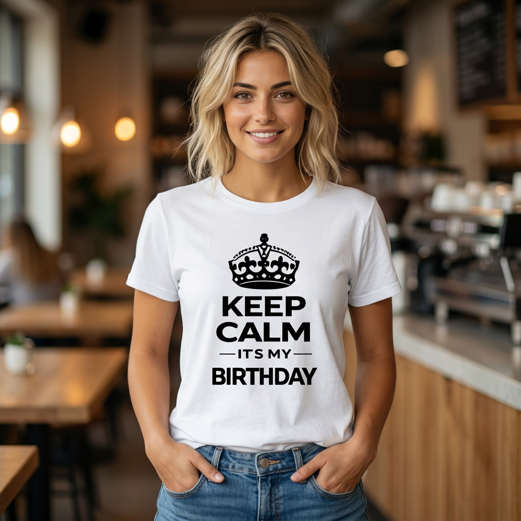 Keep Calm It’s My Birthday T-Shirt — Funny Birthday Tee for Women & Men