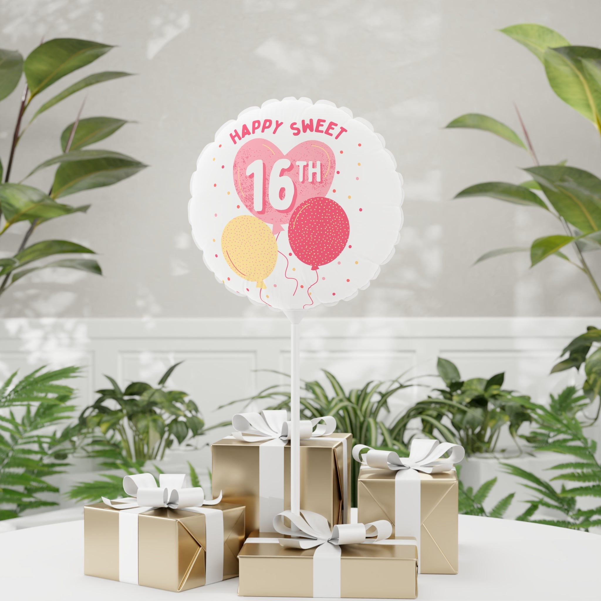 16th Birthday Balloon – Happy Sweet 16 Foil Party Balloon (11")