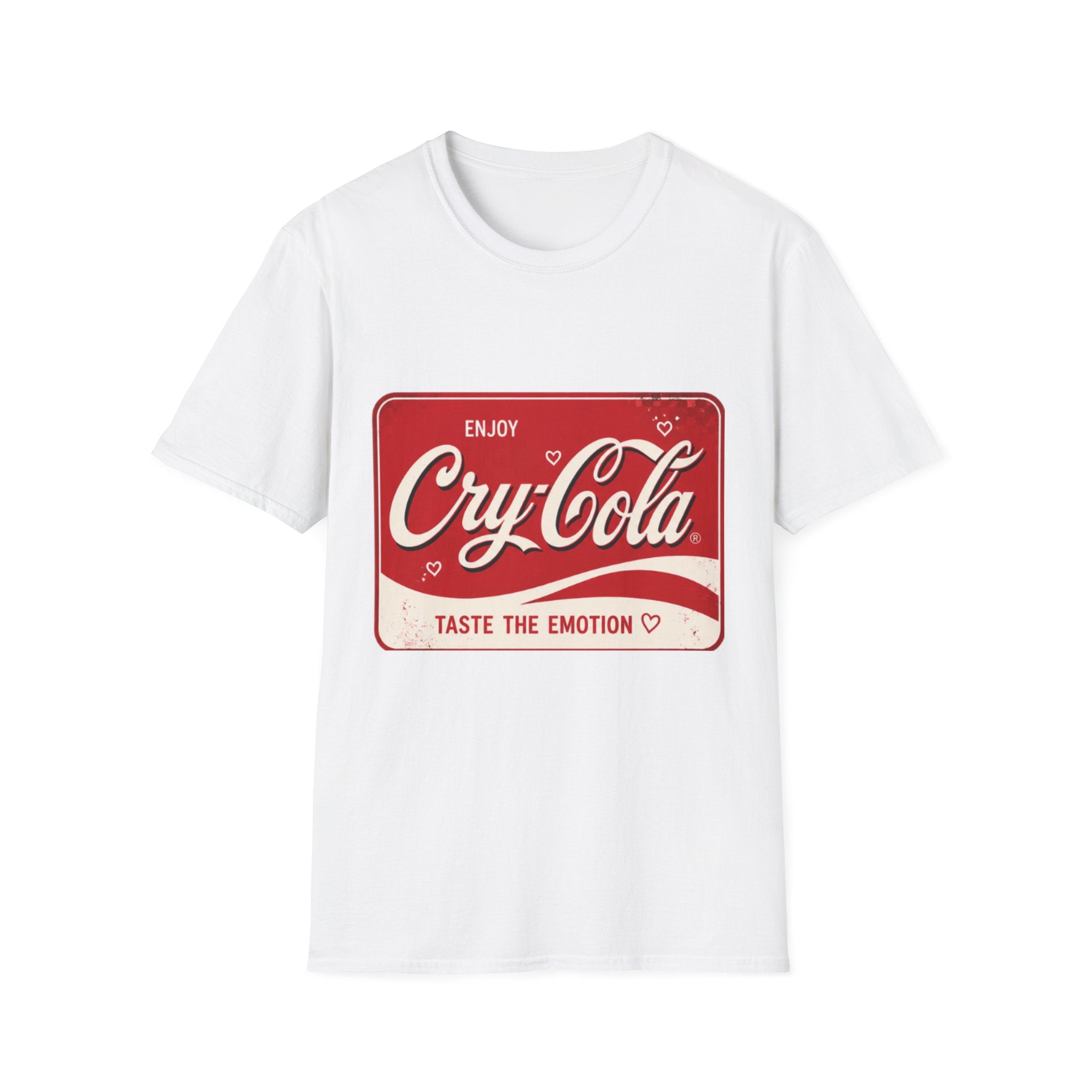 Cry-Cola Vintage Logo T-Shirt — "Taste the Emotion" Retro Soda Tee